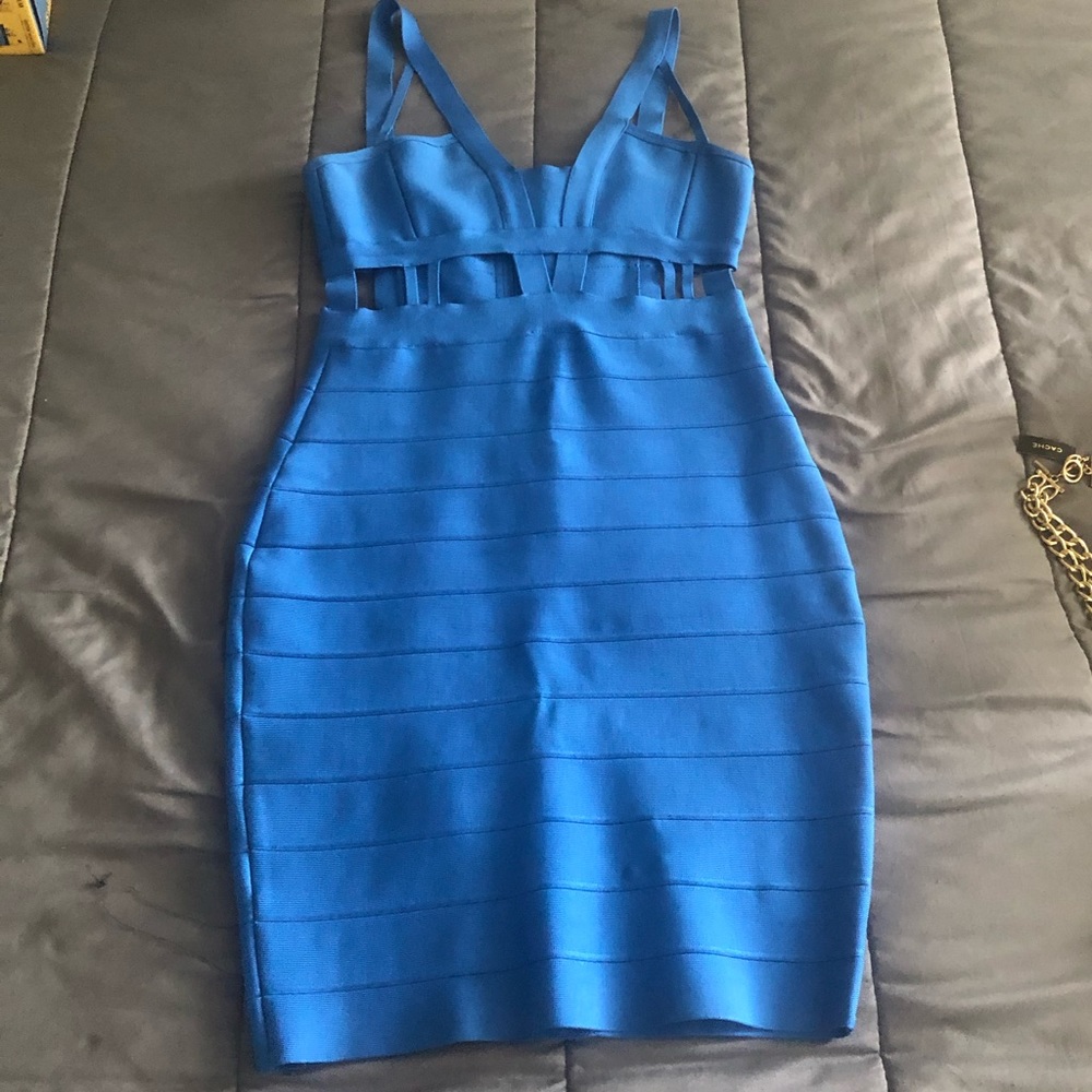 Blue bandage dress